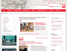 Tablet Screenshot of caritas-wuerzburg.org